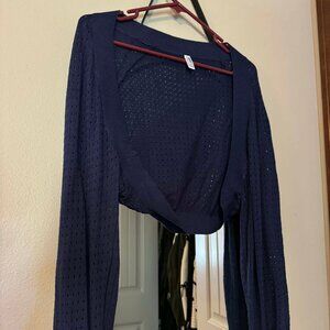 Women's Navy Shrug Cardigan